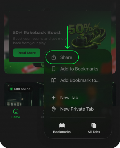 Step 2 – Tap More